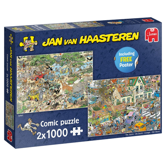 Jan van Haasteren - Safari / Storm (2x 1000 stukjes)