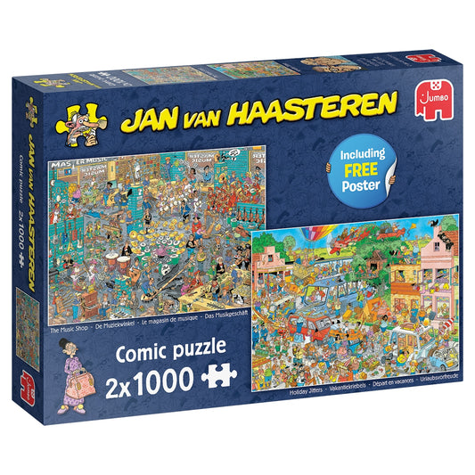 Jan  van Haasteren - Muziekwinkel / Vakantie kriebels (2x 1000)