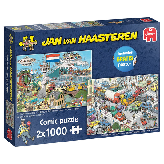 Jan  van Haasteren - Ter Land ter Zee en in de lucht/ Verkeerschaos (2x 1000)