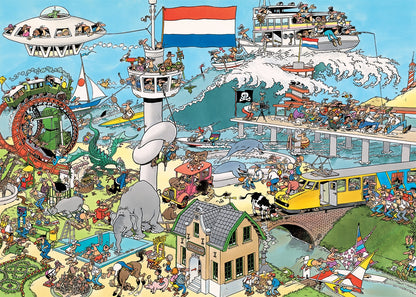 Jan  van Haasteren - Ter Land ter Zee en in de lucht/ Verkeerschaos (2x 1000)