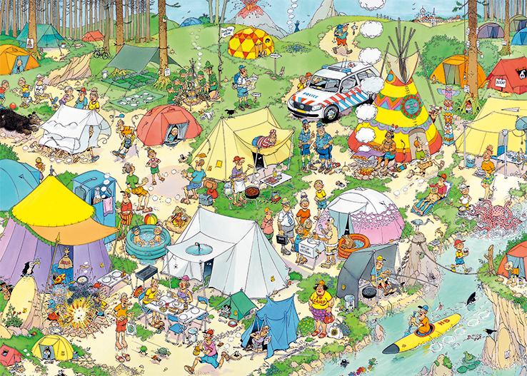 Jan van Haasteren - Kamperen in het Bos (1000 Stukjes) - LegpuzzelVandaag